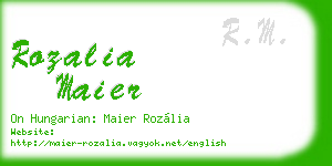 rozalia maier business card
